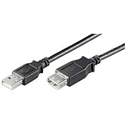 CABLU USB LOGILINK prelungitor, USB 2.0 (T) la USB 2.0 (M), 3m, negru,  CU0011B  (include TV 0.06 lei)