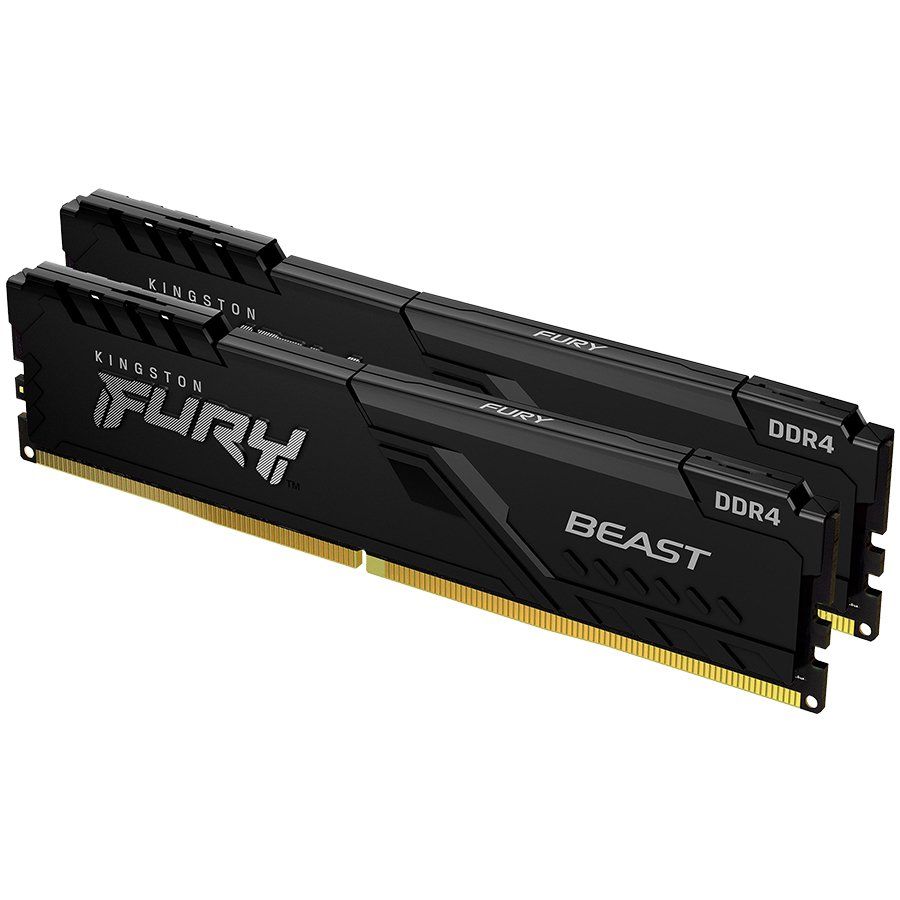 Memorie Kingston FURY Beast 16 GB DDR4 3200 MHz CL16, kit 2 x 8 GB, XMP 2.0, Negru