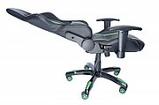SCAUN GAMING SPACER imitatie piele, black &amp green, brate ajustabile, greutate max. 120kg, dimensiuni 69.5*77.5*126~132cm  SPCH-TRINITY-GRN /45505852