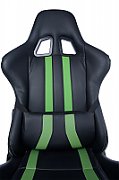 SCAUN GAMING SPACER imitatie piele, black &amp green, brate ajustabile, greutate max. 120kg, dimensiuni 69.5*77.5*126~132cm  SPCH-TRINITY-GRN /45505852