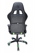 SCAUN GAMING SPACER imitatie piele, black &amp green, brate ajustabile, greutate max. 120kg, dimensiuni 69.5*77.5*126~132cm  SPCH-TRINITY-GRN /45505852