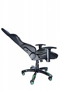 SCAUN GAMING SPACER imitatie piele, black &amp green, brate ajustabile, greutate max. 120kg, dimensiuni 69.5*77.5*126~132cm  SPCH-TRINITY-GRN /45505852