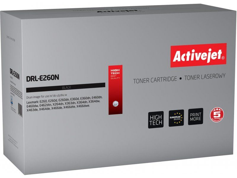 Cilindru Activejet DRL-E260N ,Negru ,30 000 pagini (compatibil cu Lexmark DRL-E260N)