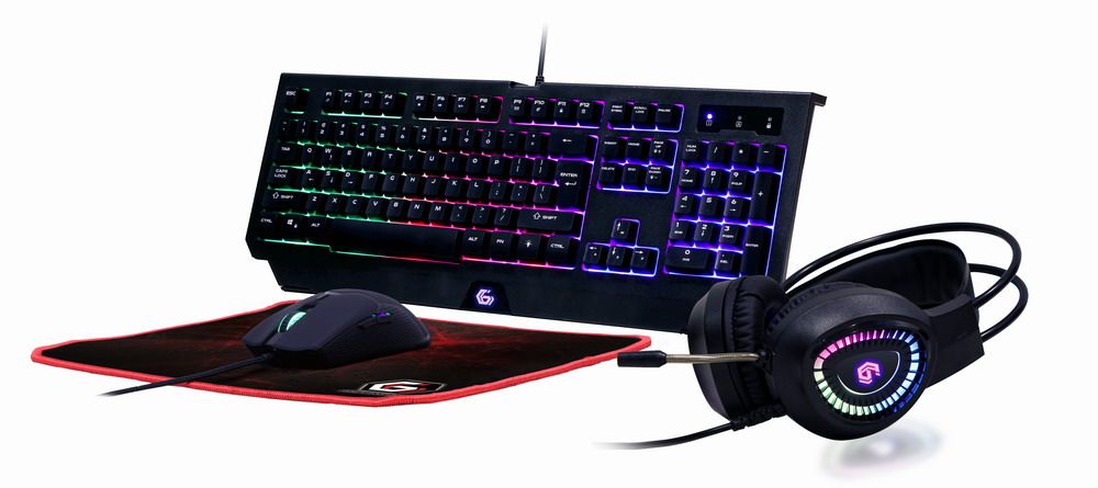 Gembird GGS-UMGL4-01 Gaming Set  Phantom  with 4in1 backlight, keyboard, mouse, pad, headphones