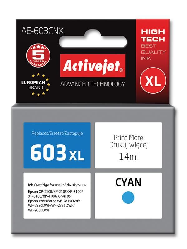 Cartus cerneala Activejet AE-603CNX ,Albastru ,14 ml (compatibil cu Epson AE-603CNX)