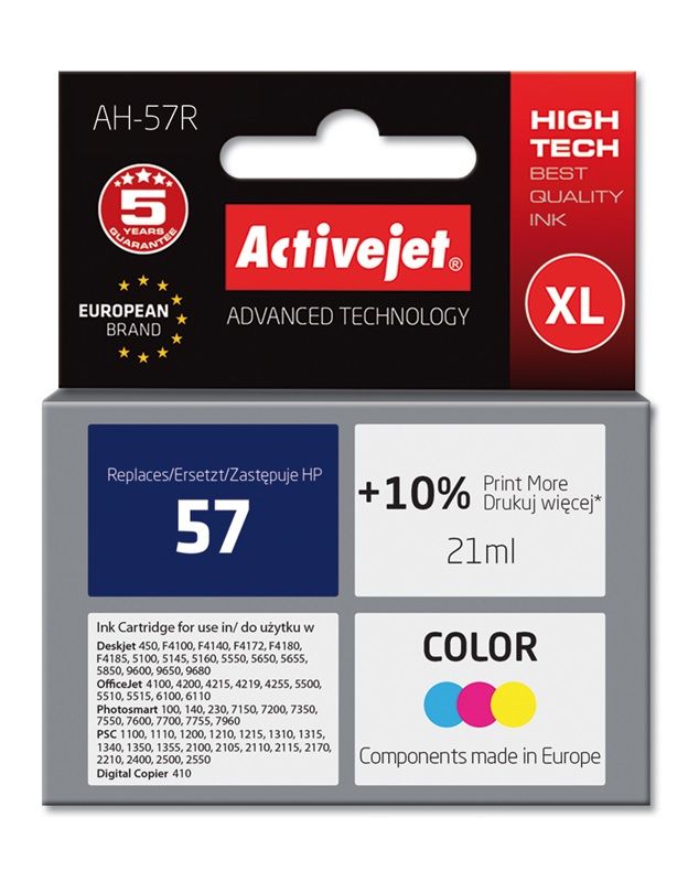 Cartus cerneala Activejet AH-57R ,Color ,21 ml (compatibil cu HP AH-57R)