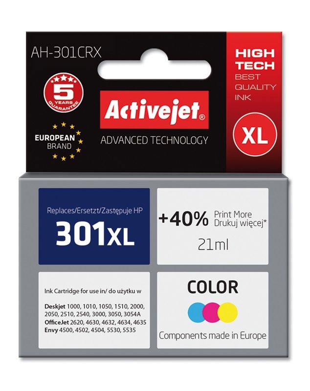 Cartus cerneala Activejet AH-301CRX ,Color ,21 ml (compatibil cu HP AH-301CRX)