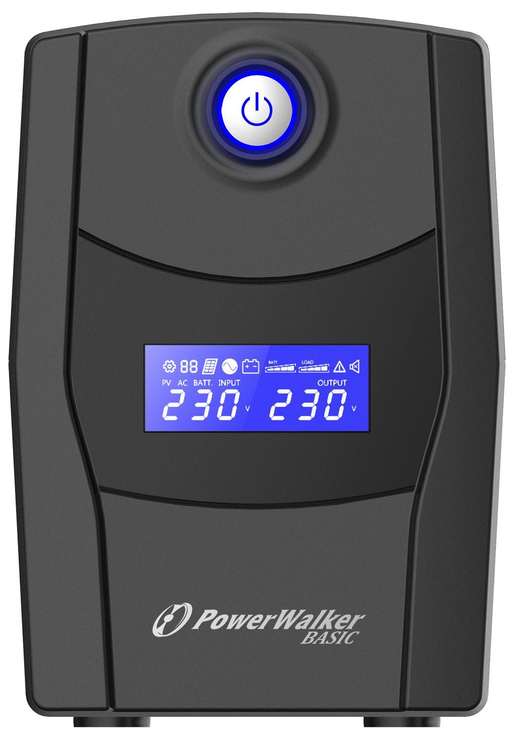 UPS PowerWalker VI 1000 STL FR, 1000 VA, 600 W, cu management, line-interactive, 2x Schuko, 1x RJ45, 12.0V/9.0Ah Tower, Negru