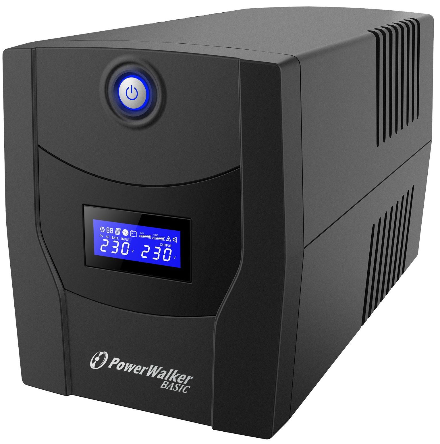 UPS PowerWalker VI 1500 STL FR, 1500 VA, 900 W, cu management, line-interactive, 4x Schuko, 1x RJ45, 12.0V/7.2Ah Tower, Negru