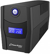 UPS PowerWalker VI 600 STL FR, 600 VA, 360 W, cu management, line-interactive, 2x Schuko, 1x RJ45, 12V 7Ah Tower, Negru