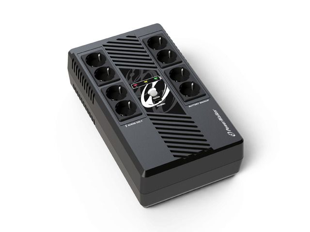 UPS PowerWalker VI 1000 MS FR, 1000 VA, 600 W, cu management, line-interactive, 8x Schuko, 1x RJ45, 12.0V/9.0Ah Brick, Negru