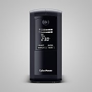UPS Cyber Power VP1000ELCD-FR, 1000VA, 550 W, 4x Schuko, 1x RJ45, 1x USB, Tower, Negru