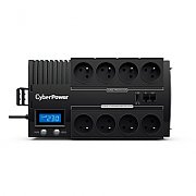 UPS Cyber Power BR1000ELCD-FR, 1000 VA, 600 W, cu management, line-interactive, 8x Schuko, 1x RJ45, 2x USB, Sealed Lead-acid, LCD, Brick, Negru
