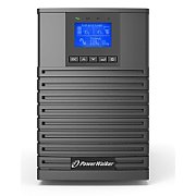 UPS PowerWalker VFI 1500 ICT IOT PF1, 1500 VA, 1500 W, on-line double-conversion, 4x C13, 1x C14, 1x USB, 12 V / 7Ah LCD, Tower, Gri