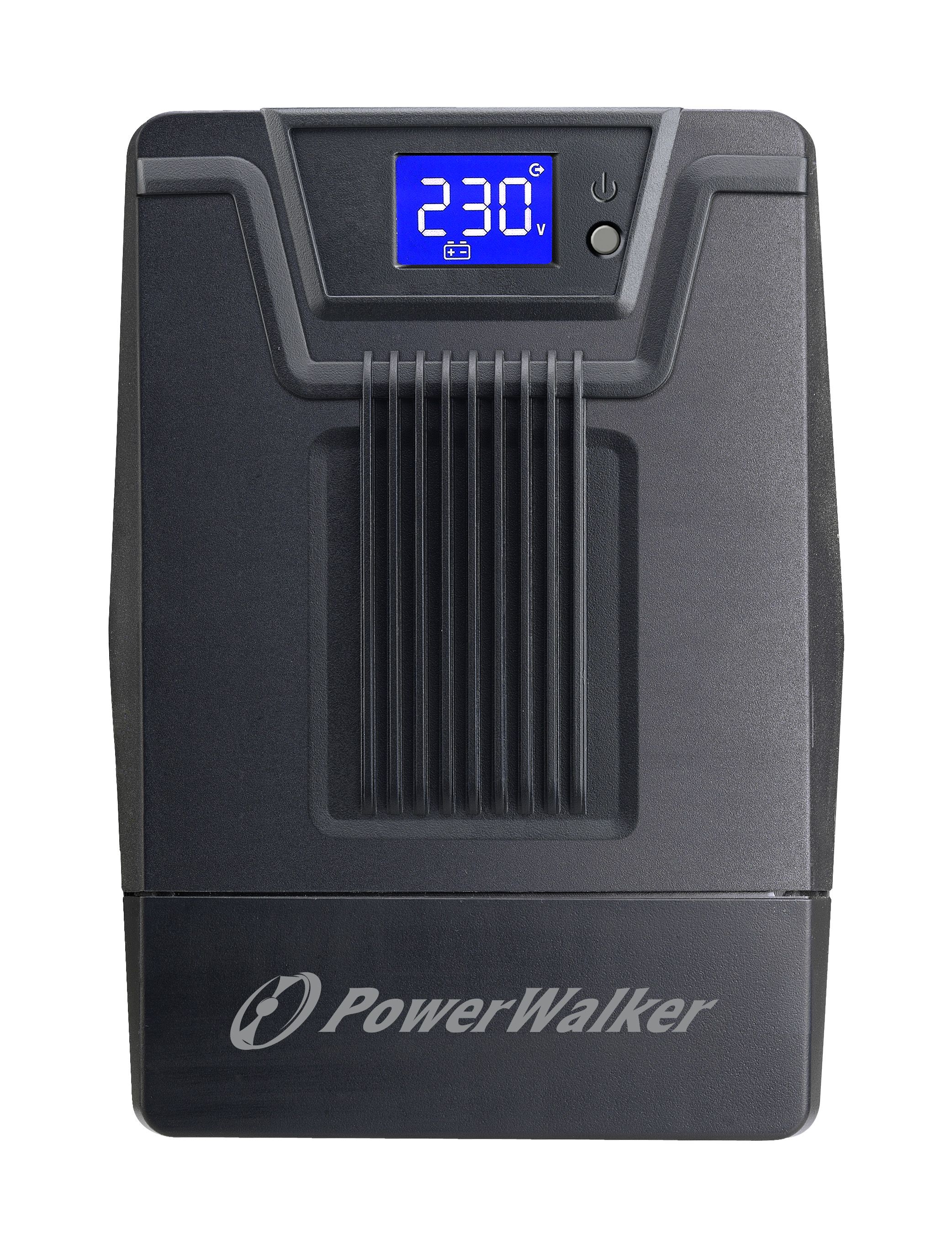UPS PowerWalker VI 2000 SCL, 2 kVA, 1200 W, line-interactive, 4x Schuko, 1x RJ45, 1x USB, 12V 9Ah LCD, Tower, Negru