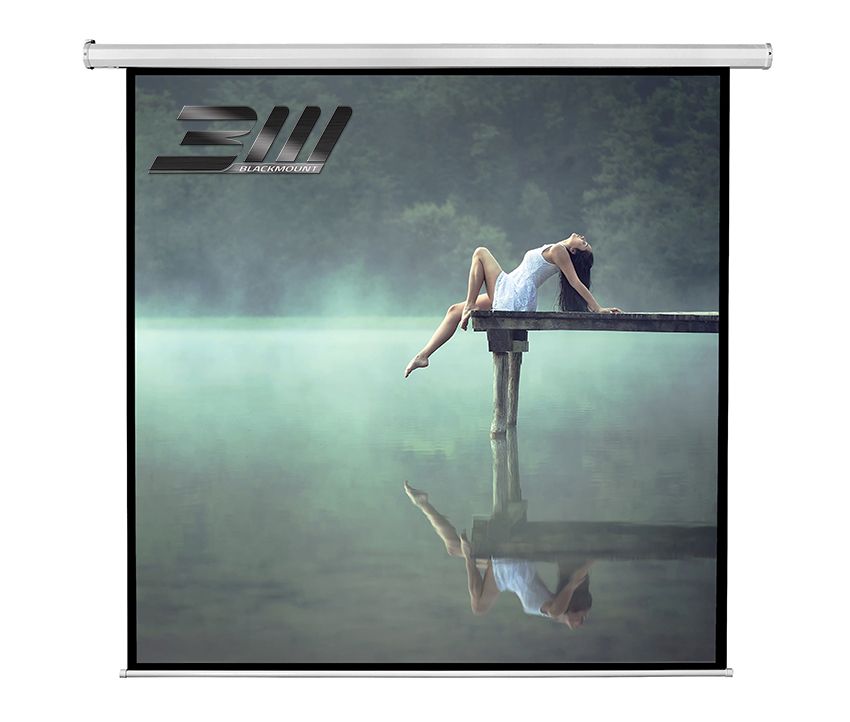 Ecran proiectie electric, perete/tavan, 200 x 200 cm, BlackMount, Format 1:1