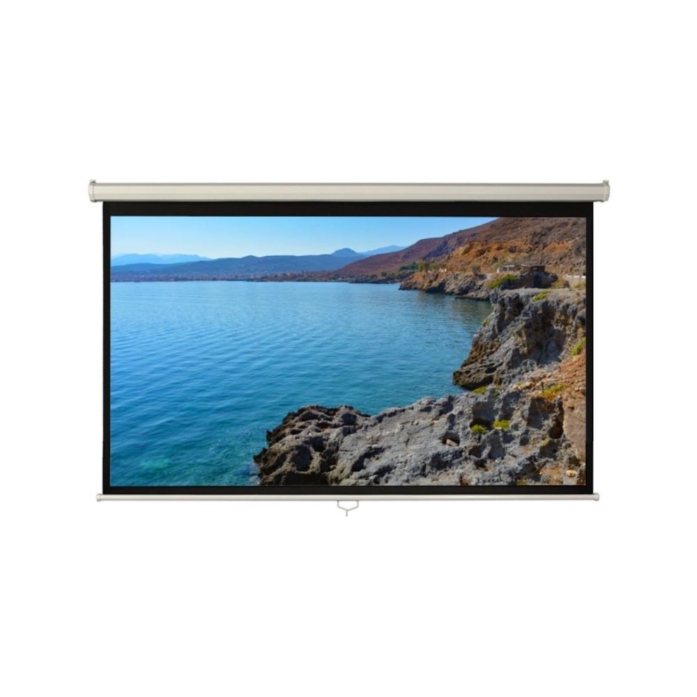 Ecran proiectie manual, perete/tavan, 300 x 169 cm, Blackmount, Format 16:9