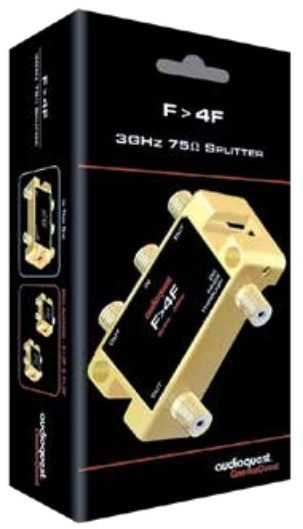 Splitter RF Audioquest F to 4F 75Ω Splitter, 1 IN - 4 OUT