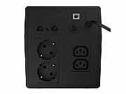 UPS Green Cell UPS03, 1000 VA, 600 W, cu management, line-interactive, 2x Schuko, 2x C13, 12V 7Ah LCD, Tower, Negru