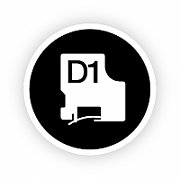 DYMO D1 Standard - Black on Red - 19mm