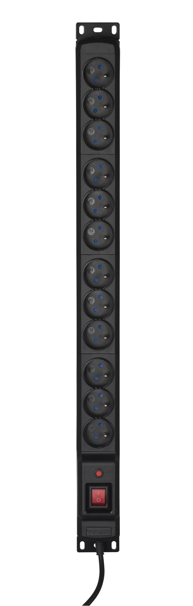 Activejet COMBO 12 socket power strip 5m black