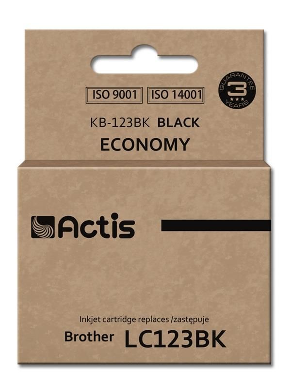 Cartus cerneala Actis KB-123BK ,Negru ,10 ml (compatibil cu Brother KB-123BK)