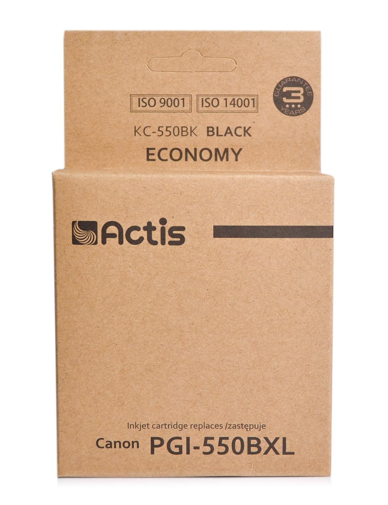 Cartus cerneala Actis KC-550BK ,Negru ,23 ml (compatibil cu Canon KC-550BK)