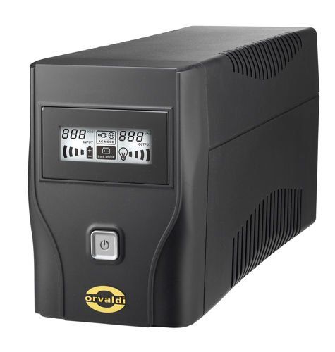 UPS Orvaldi VPS800, 800 VA, line-interactive, 4x C13, 1x RJ45, 12V 9Ah LCD, Tower, Negru