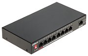 Switch Dahua PFS3009-8ET1GT-96-V2, 8 porturi 10 / 100 Mbps