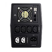 UPS TecnoWare FGCERAPL802SCH, 800 VA, 560 W, line-interactive, 2x Schuko, 1x USB, LED, Tower, Negru