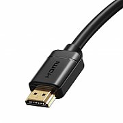 CABLU video Baseus HD Series, HDMI (T) la HDMI (T), rezolutie maxima 4K UHD (3840 x 2160) la 60 Hz, conectori auriti, 2m, negru  CAKGQ-B01  (include TV 0.8lei)