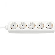 Prelungitor Bachmann SMART 3xCEE7/3, fara intrerupator, lungime cablu 5m, H05VV-F 3G1.5, alb, nedemontabil