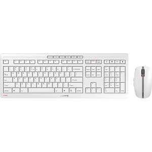 Cherry Desktop STREAM RECHARGE [US/EU] Wireless white-grey +++ US-Englisch mit €-Zeichen