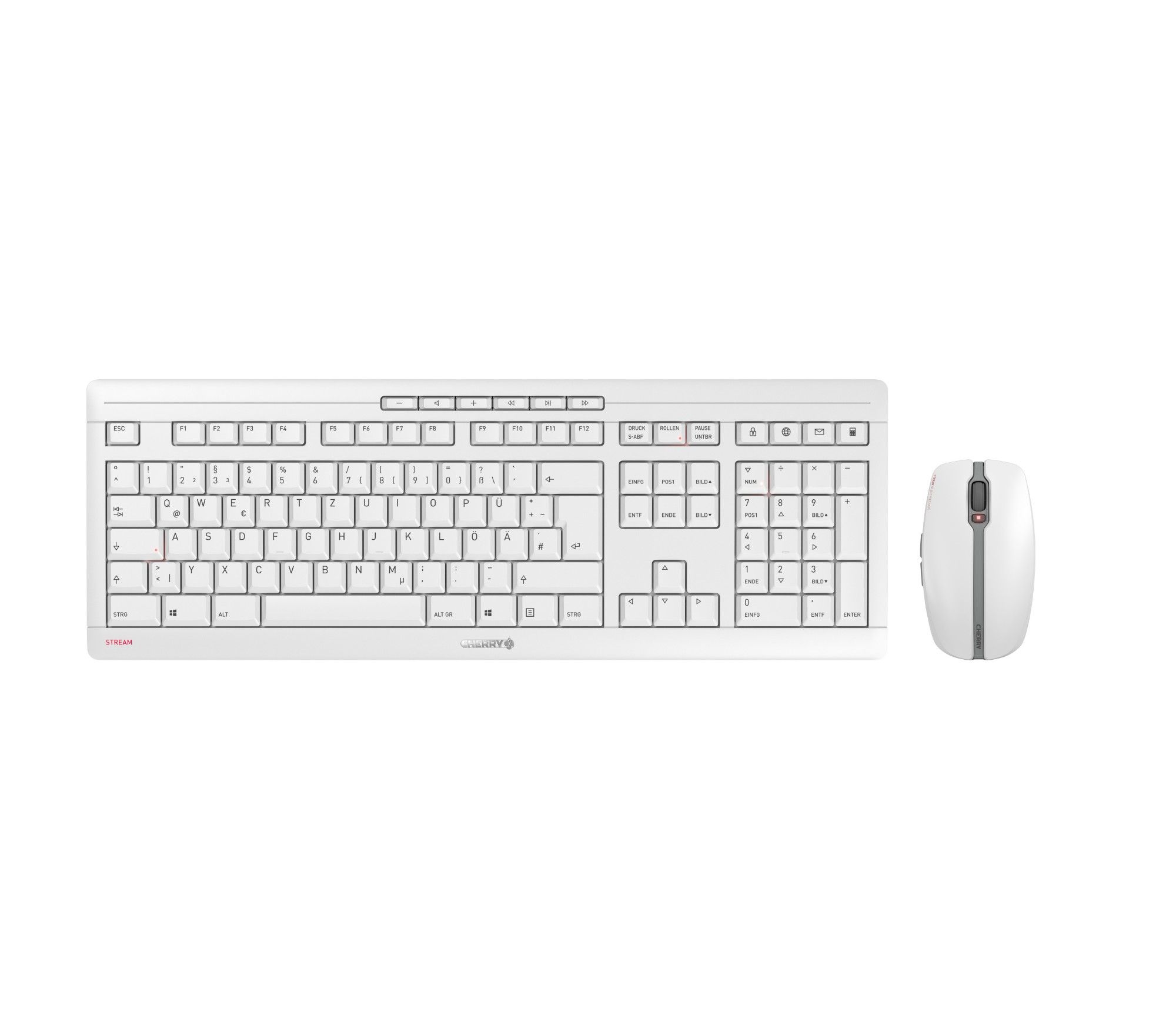 Cherry Desktop STREAM RECHARGE [UK] Wireless white-grey +++ UK-Englisch