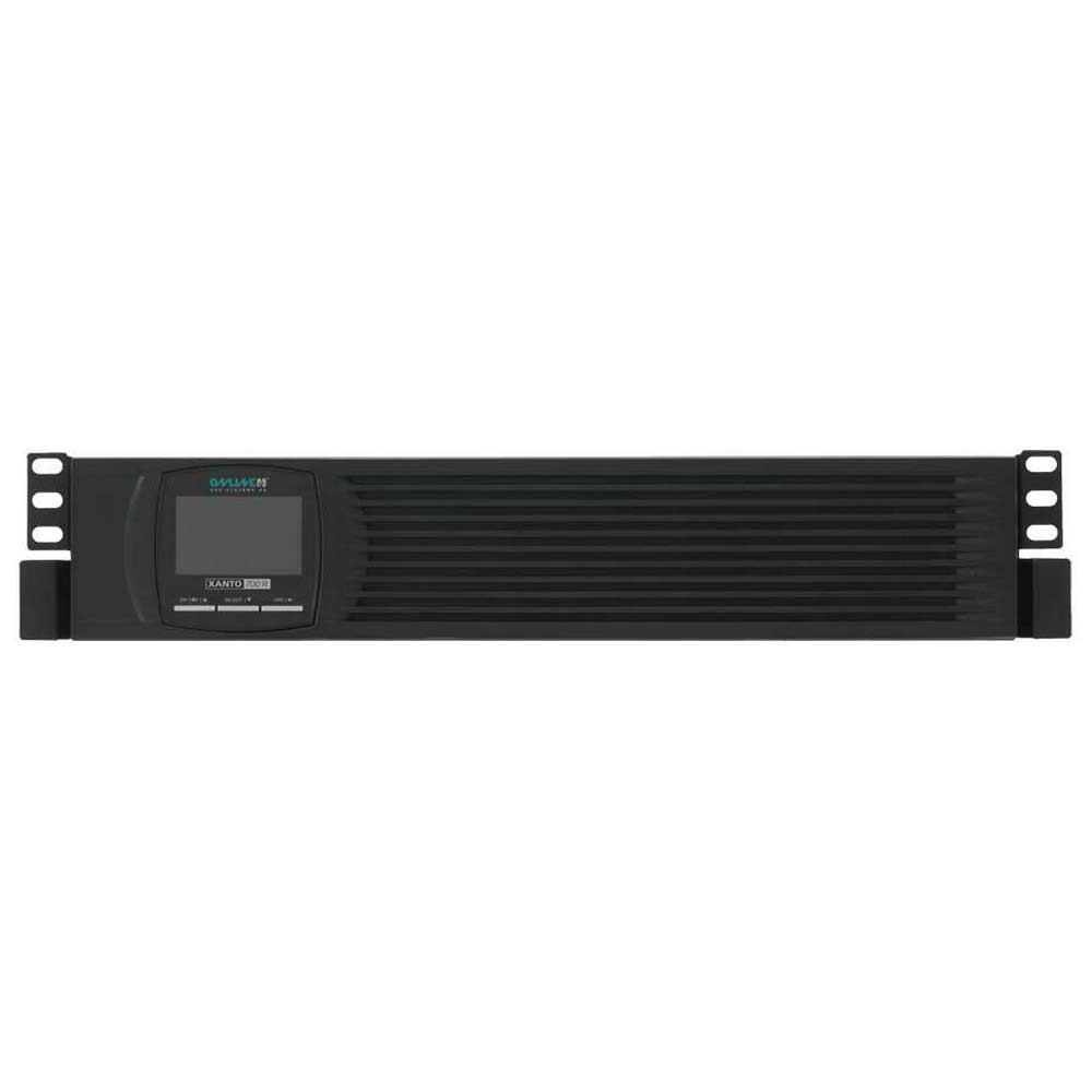 UPS Online USV X2000R, 2000 VA, 2000 W, on-line double-conversion, 8x C13, 1x RJ45, 1x USB, 12 V 9Ah LCD, Rack 2U, Negru
