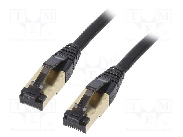 GEMBIRD PP8-LSZHCU-BK-5M S/FTP Cat. 8 LSZH patch cord black 5m