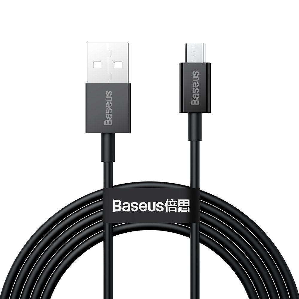 CABLU alimentare si date Baseus Superior, Fast Charging Data Cable pt. smartphone, USB la Micro-USB 2A, 2m, negru  CAMYS-A01  (include TV 0.06 lei)