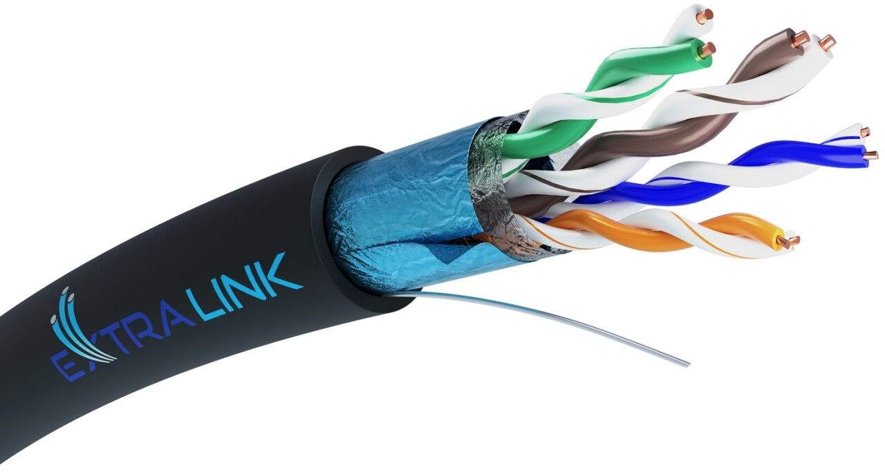 EXTRALINK EX.8710 EXTRALINK CAT5E FTP V2 OUTDOOR TWISTED PAIR SKRETKA 305M