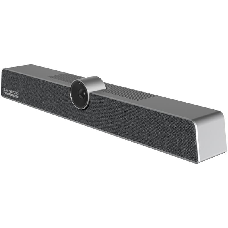 Prestigio Solutions VCS Collaboration Bar Alpha: UHD, 12MP, 6 mic, 12m (Range), Connection via USB Type-C or AUX