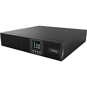 UPS nJoy UPCMCOP910HASCG01B, 1000 VA, 900 W, cu management, on-line, 8x C13, 10 minute (50% sarcina), LCD, Rack 2U, Negru