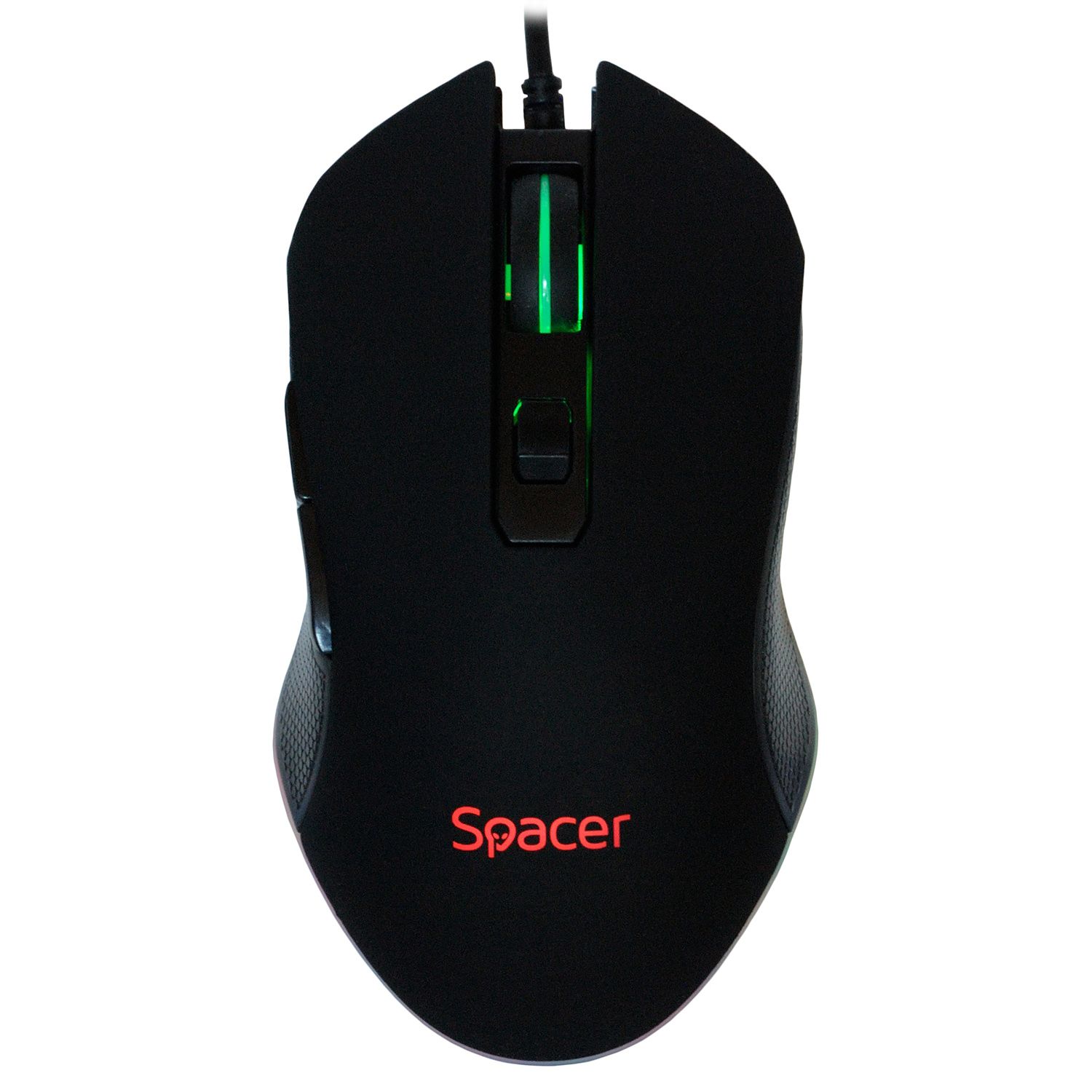 MOUSE Spacer - gaming, gaming, cu fir, USB, optic, 12.000 dpi, butoane/scroll 6/1, iluminare RGB, negru,  SPGM-ALIEN-NOVA  (include TV 0.18lei)