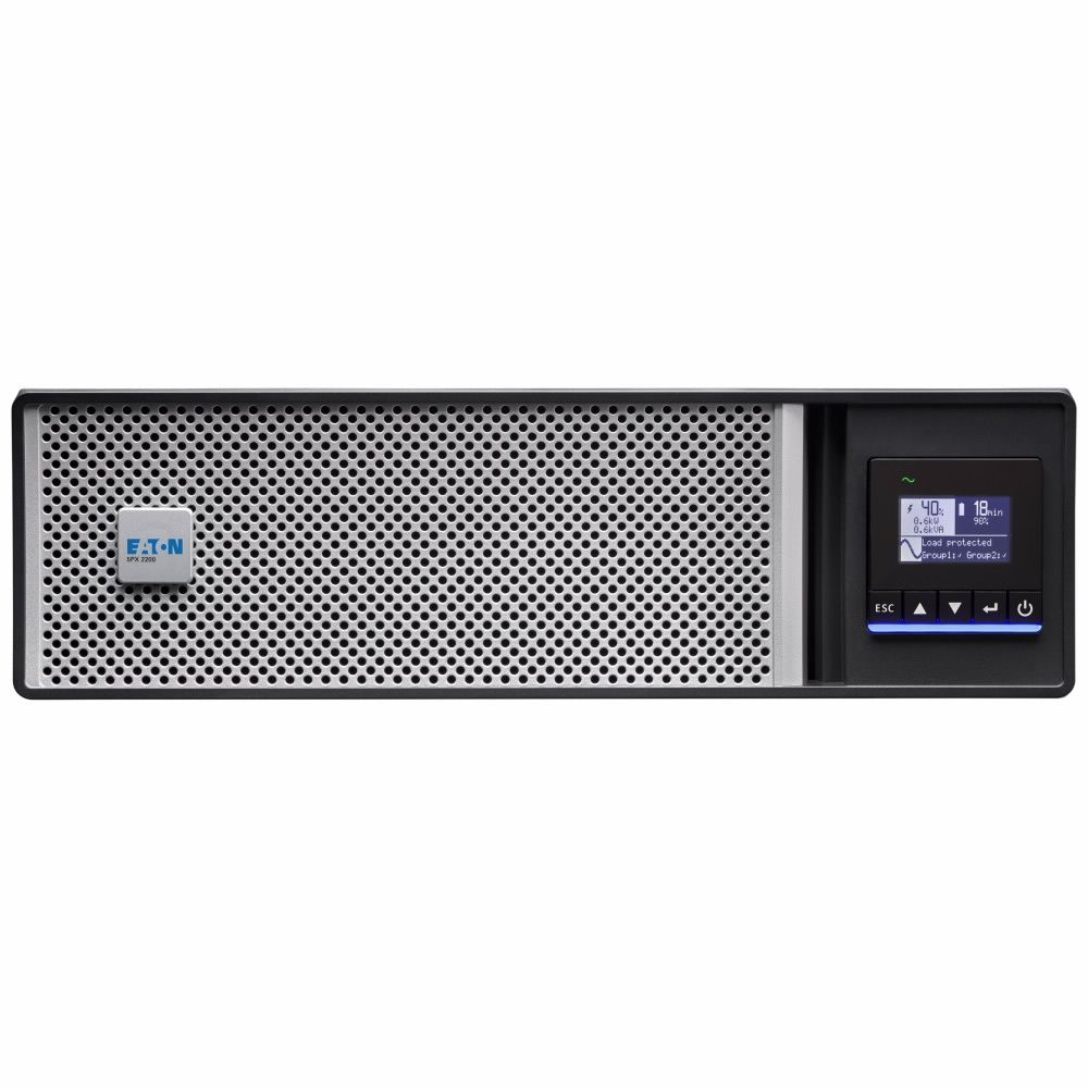 UPS Eaton 5PX2200IRT3UG2, 2200 VA, 2200 W, cu management, line-interactive, 8x C13, 1x USB, 12V 7Ah Maintenance-free lead-acid, LCD, Tower/Rack 3U, Gri