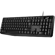 Tastatura Genius USB, KB-117, black  Model name KB-117 Interface USB / PS2 Keycap type Concave Function keys Yes, 12 (8 audio, 4 Internet) Multimedia keys No Cable length (m) 1.4 m Other — Weight (g) Approx. 488 g Dimensions (W x H x D) mm (inches) 441.7 x 137.2 x 26.9 mm (17.39 x 5.40 x 1.06
