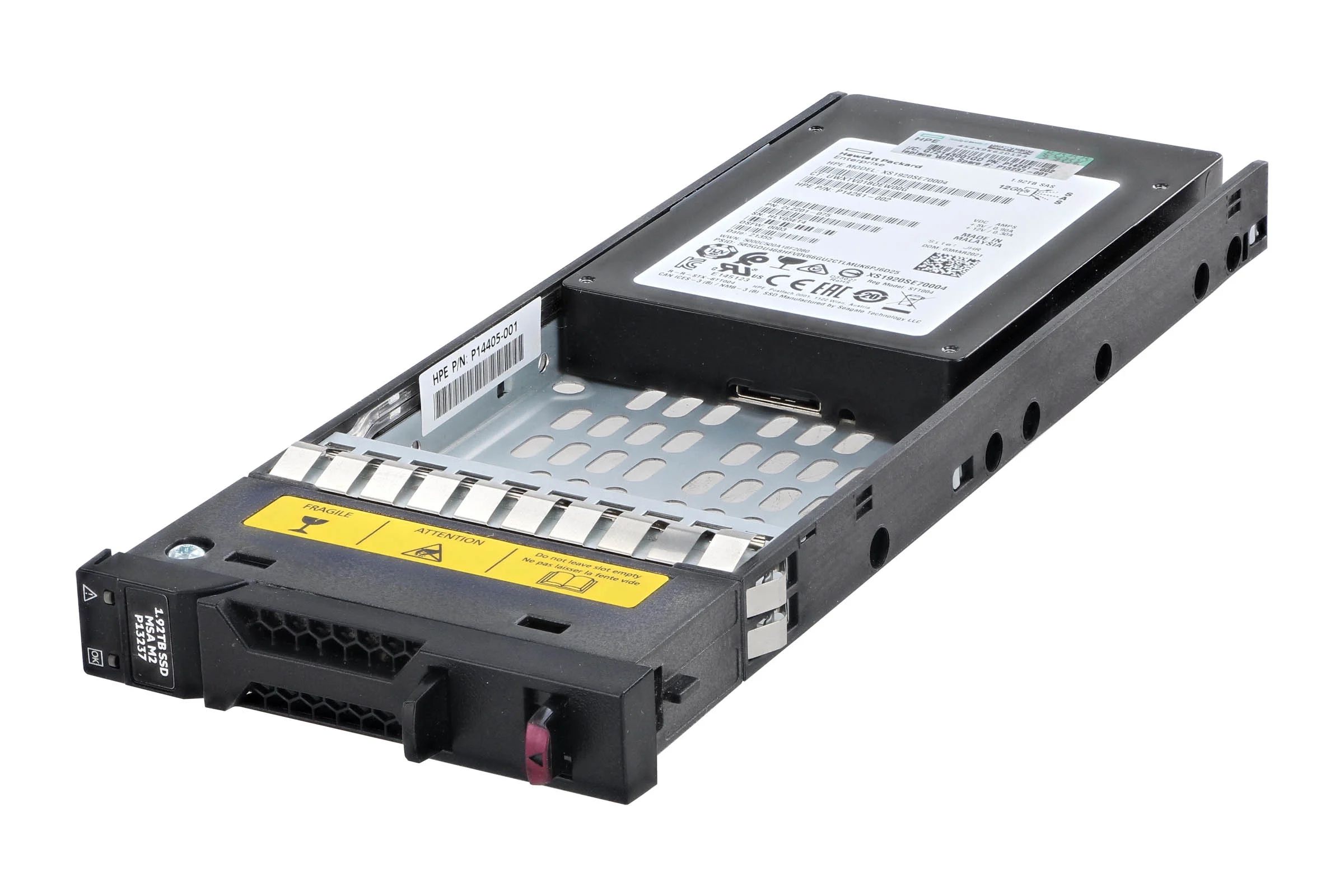 SSD server HPE Read Intensive 1.92 TB, 2.5 inch, SAS 12G, TLC, 100.0 DWPD, caddy HPE SFF MSA