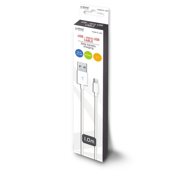 Savio USB – micro USB cable CL-123