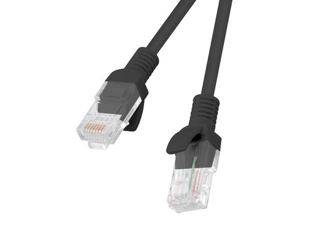 Lanberg PCU6-10CC-0100-BK networking cable Black 1 m Cat6 U/UTP (UTP)
