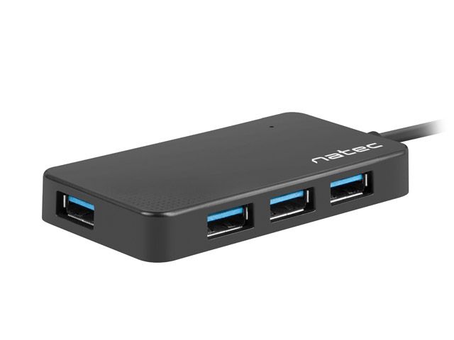 NATEC Hub USB 3.0 Moth (4 ports, black)