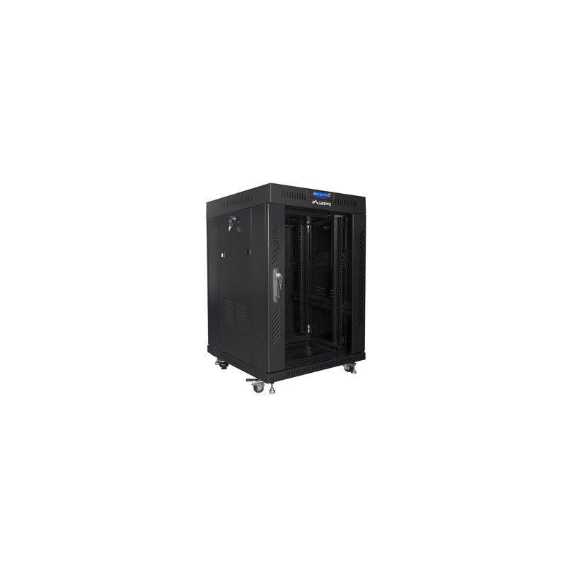 LANBERG FREE STANDING 19  RACK CABINET 15U 600x600 BLACK