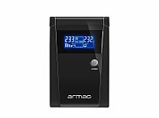 UPS Armac O/1500E/LCD, 1500 VA, 950 W, cu management, line-interactive, 3x Schuko, 1x RJ45, 1x USB, 12V 9Ah LCD, Tower, Negru