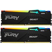 Memorie Kingston FURY Beast 32 GB DDR5 5200 MHz CL40, kit 2 x 16 GB, XMP 3.0, Negru, RGB